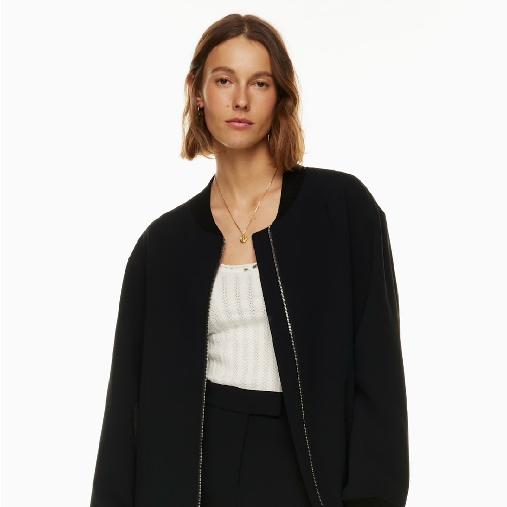 Wilfred Numbers Navy Oversized Bomber Jacket